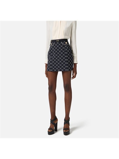 skirt woman black ELISABETTA FRANCHI | GOS0351E2/685